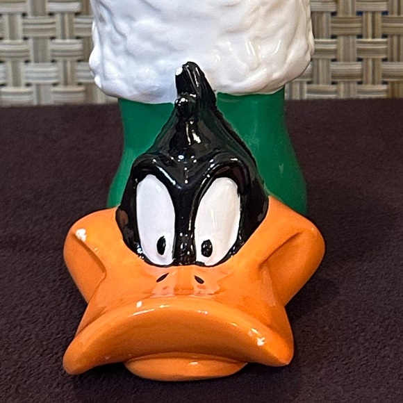 🎄VTG 1994 Looney Tunes Daffy Duck & Bugs Bunny Ceramic Stocking Tree Ornaments - Picture 12 of 13